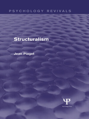 cover image of Structuralism (Psychology Revivals)